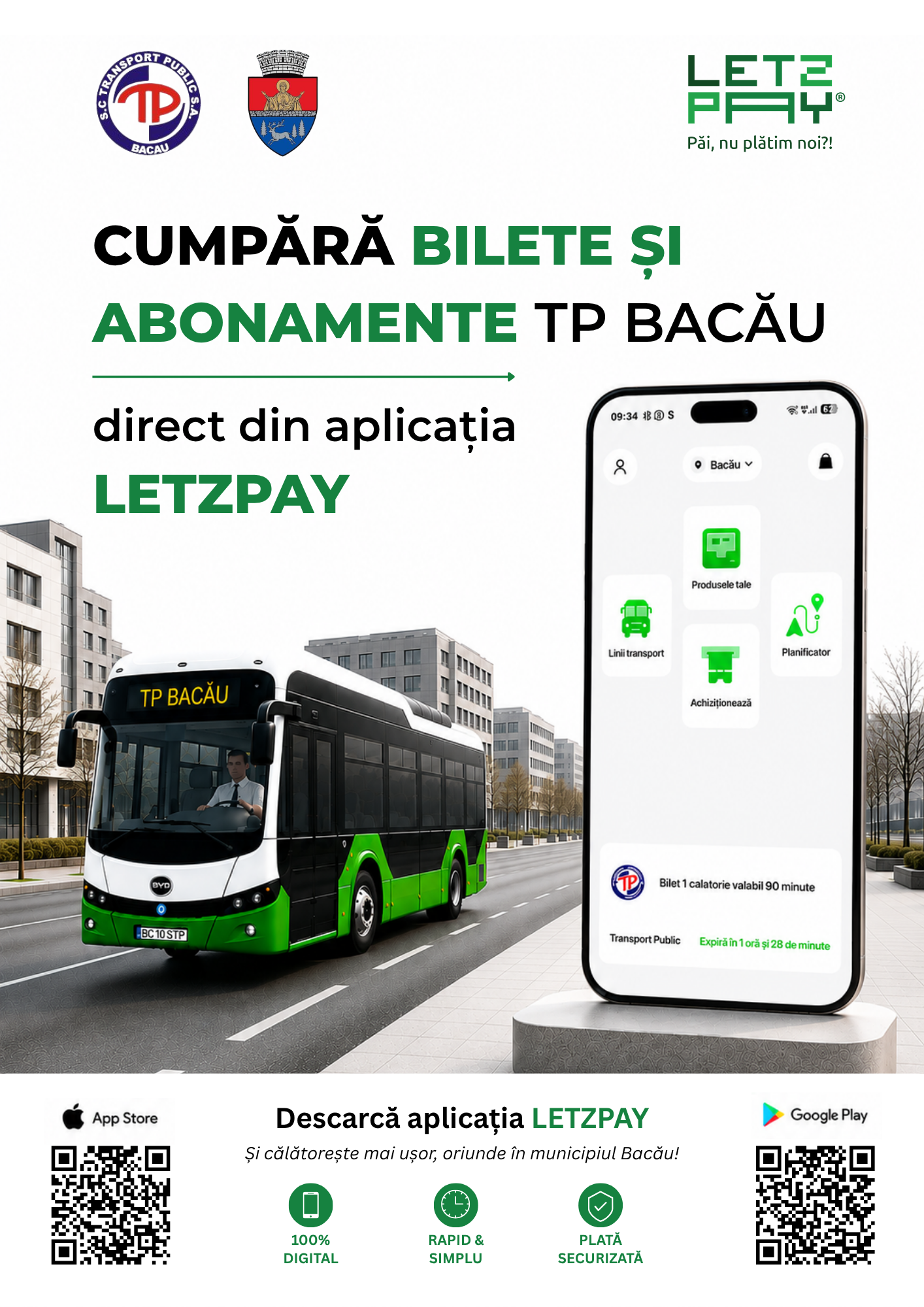 Transport public Bacău prin LetzPay