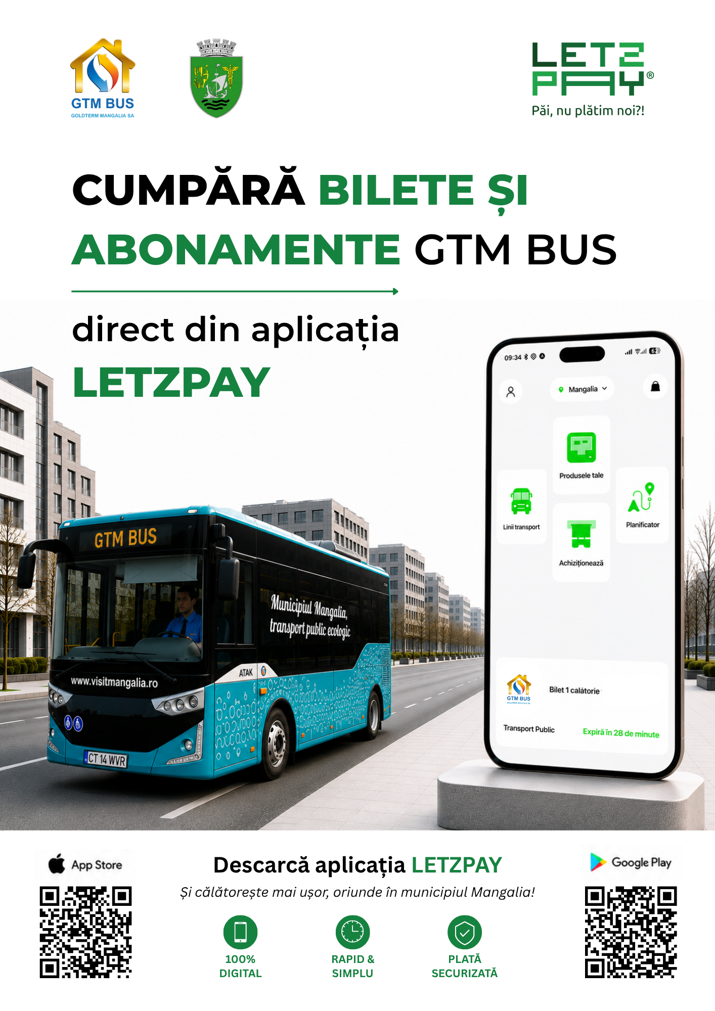 Transport public Mangalia prin LetzPay